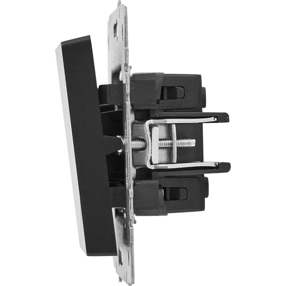 Выключатель IEK Brite двухклавишный матовый черный для современного интерьера 87761715 STLM-1115055 - Вид №3