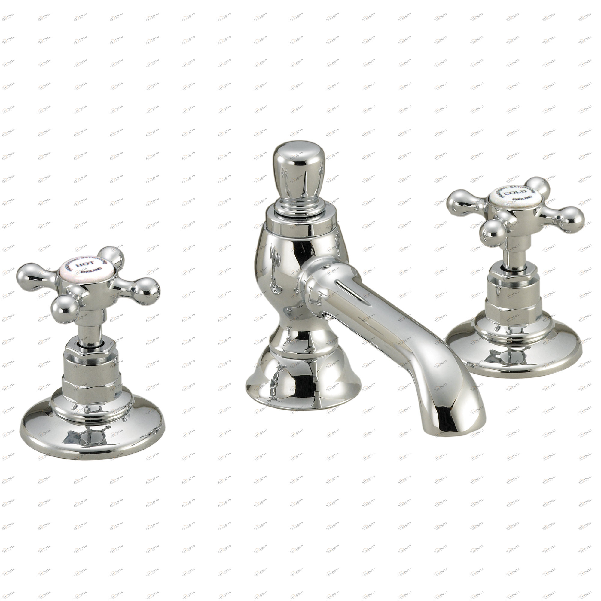 Traditional bathrooms ЛОНДОН смеситель для умывальника на 3 отверстия ЛАНГЛИ Tb490.614.bn LONDON