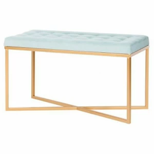 Банкетка голубая на золотом основании FOR MISS ДИЗАЙНЕРСКИЕ 263990 Золото;голубой