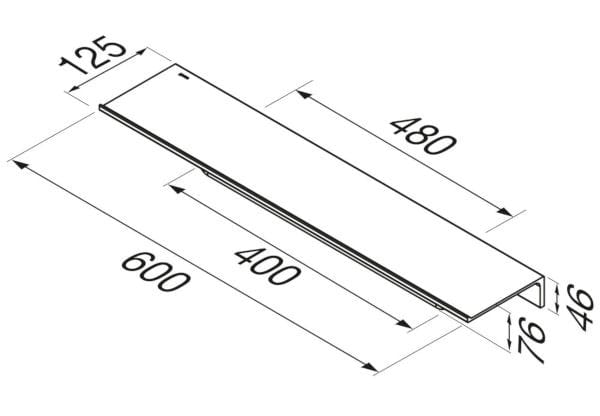 Металлический держатель для полотенец / полка для ванной комнаты Geesa Leev ARCH-00007251 - Вид №3