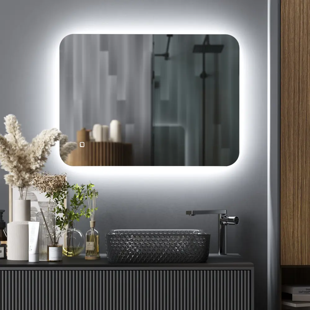 Зеркало Omega Glass Vesta Air с LED-подсветкой для ванной 89388136 Веста STLM-1340869 - Вид №4