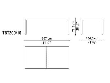 Прямоугольный стол из стали и дерева B&B Italia THE TABLE ARCH-00105222 - Вид №3