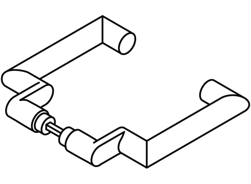 166XAH Дверная ручка (х-техник) HEWI System 162 | Edelstahl  - Вид №2