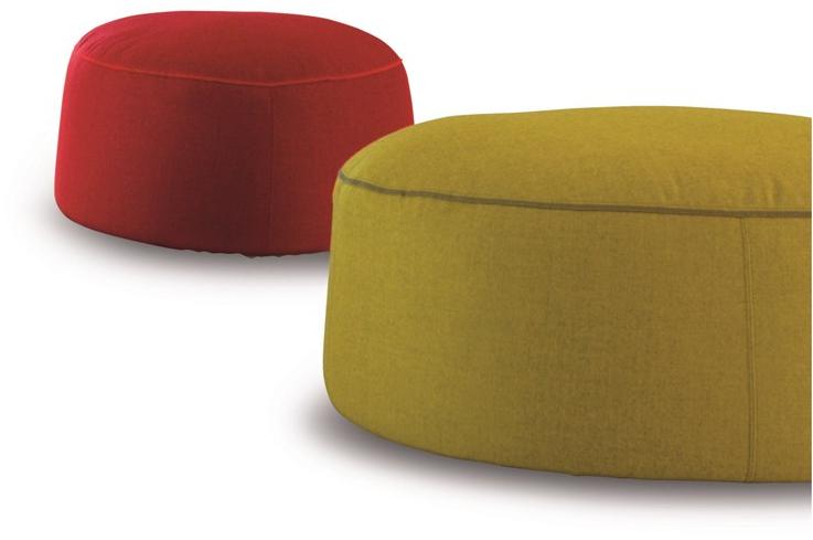 Désirée divani Круглый пуф со съемным чехлом из ткани Milos sun-id-1476272 - Вид №2