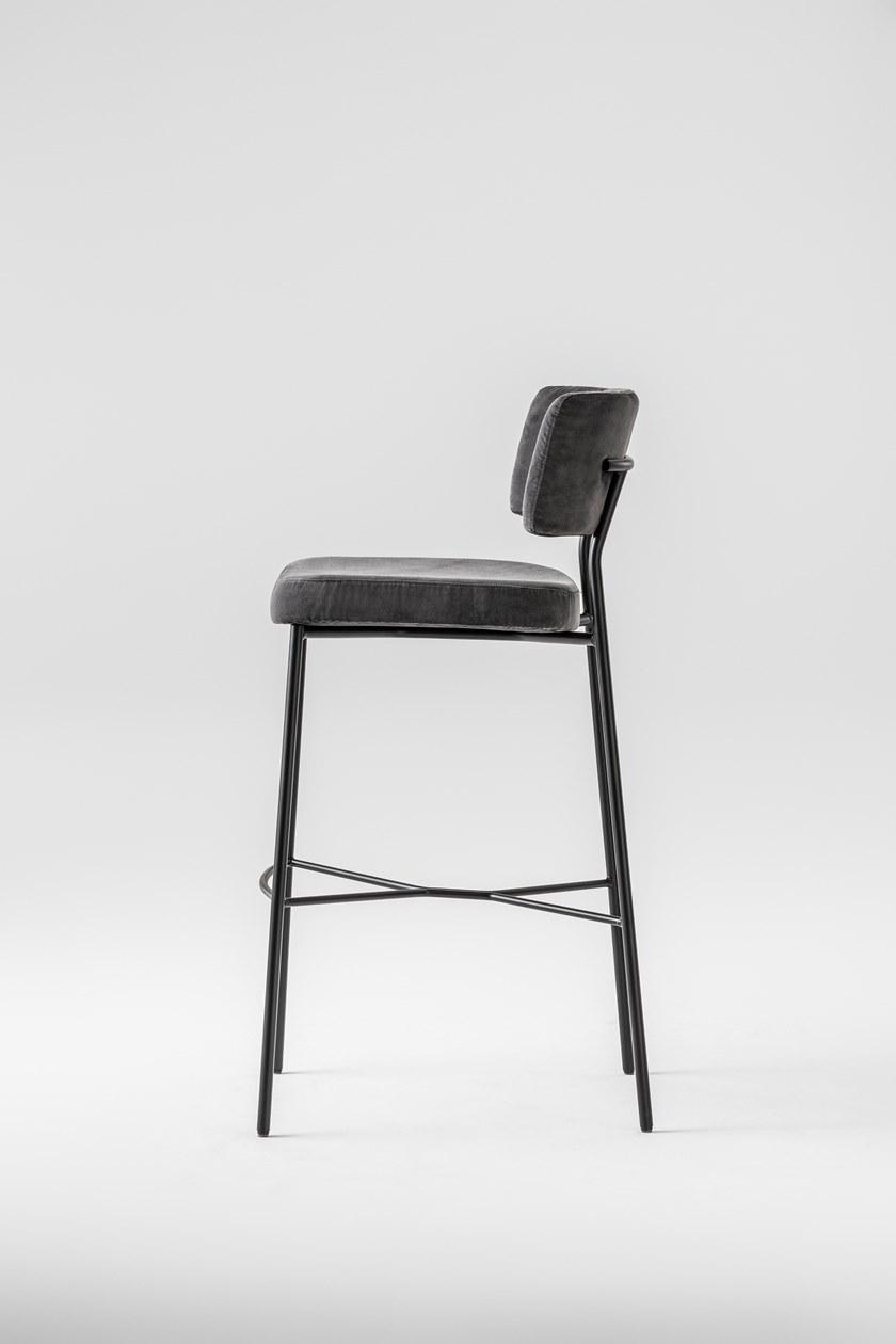 TrabA' Табурет из ткани со спинкой и подставкой для ног Marlen 0163-met-im - Вид №1