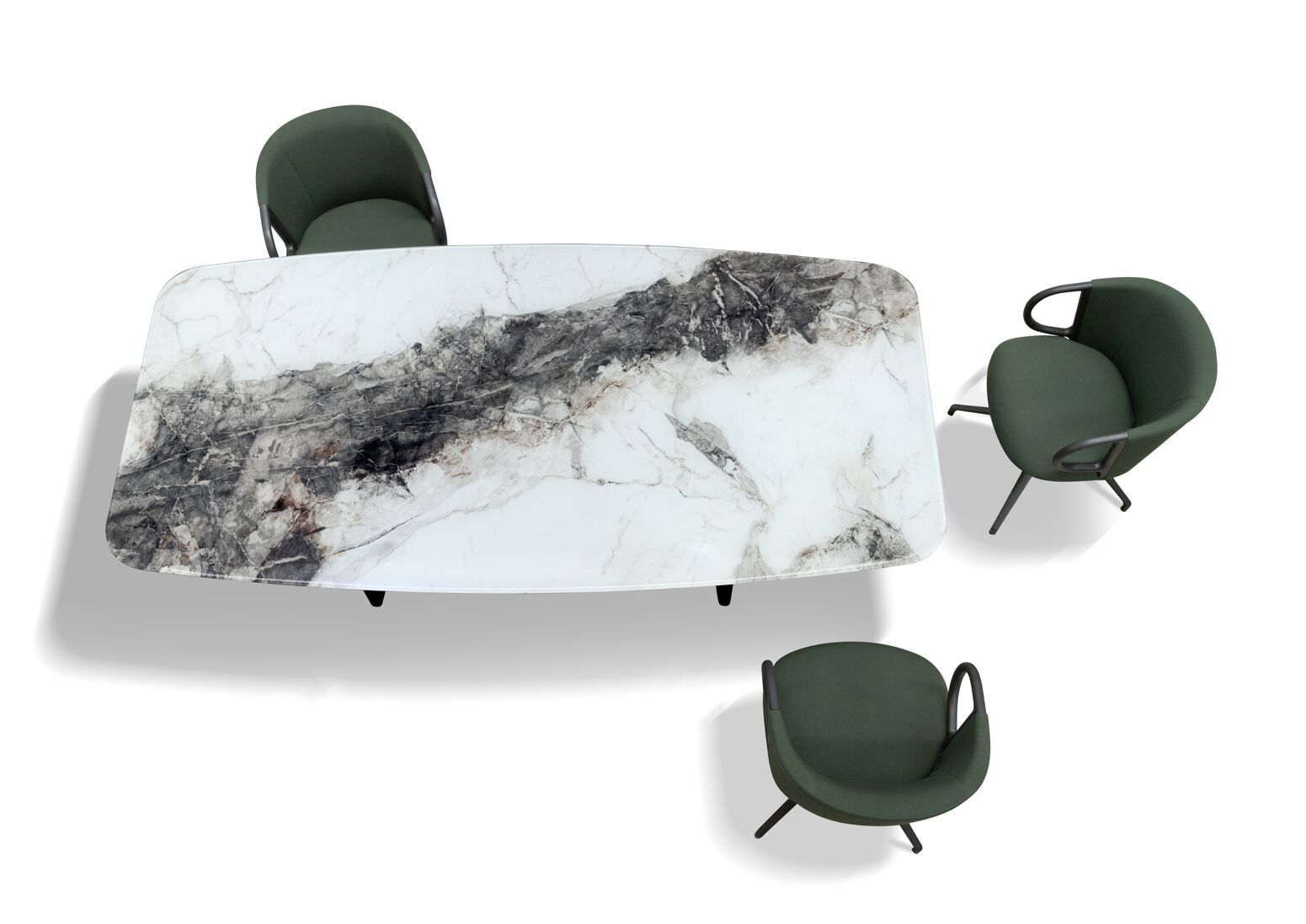 Стол со стеклянной столешницей с шелкографией GABER TWIRLI ARCH-00132356 - Вид №3