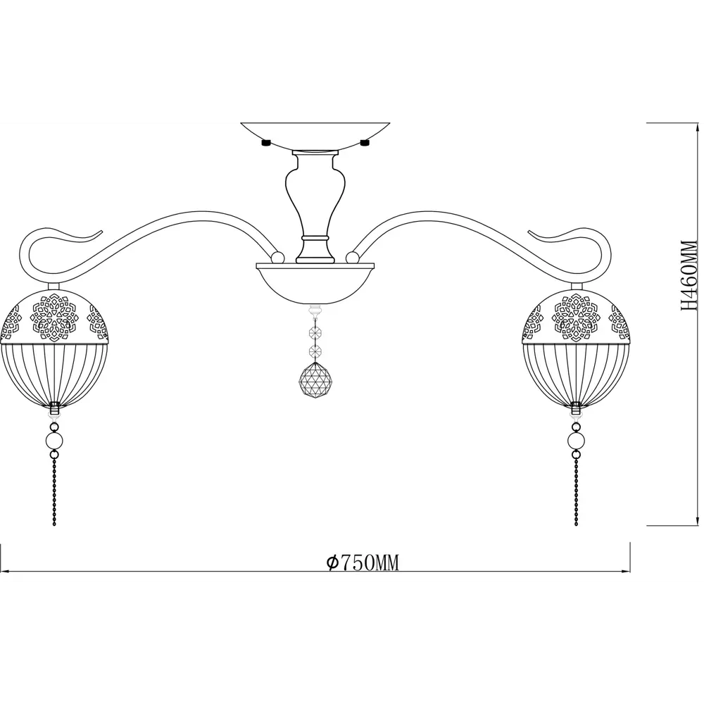Люстра «Faberge» 594/8PL 8хЕ14х40 Вт цвет античная бронза Escada STLM-2025222 - Вид №10