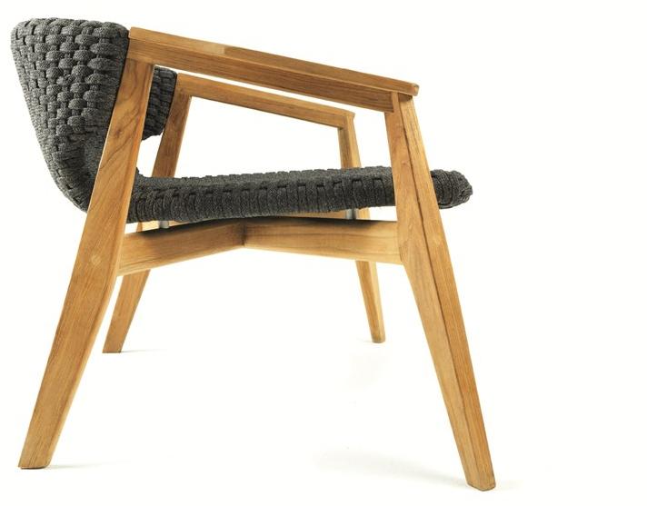 Ethimo Садовое кресло из синтетической ткани с подлокотниками Knit Knitpo01 - Вид №2