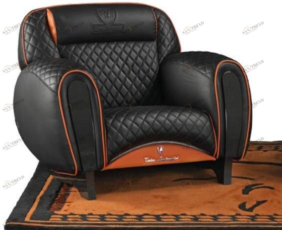 Tonino Lamborghini Casa Мягкое кожаное кресло с подлокотниками Imola sun-id-1423243