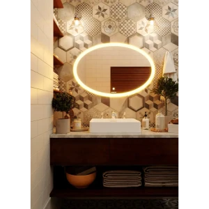 Зеркало для ванной Omega Glass Тип 4 SD944 с подсветкой 90x60 см овальное