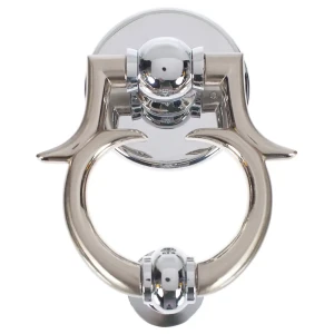 Молоток дверной Manzzaro Vaso 10/40, цвет матовый никель/глянцевый хром