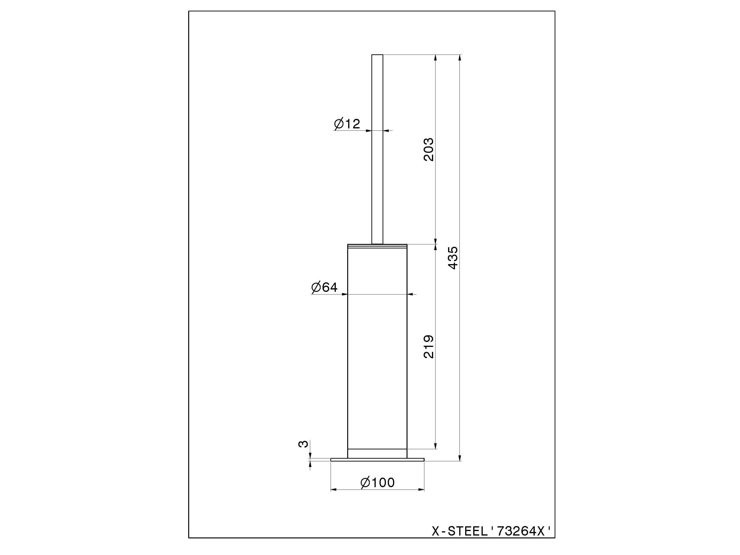 Туалетная щетка из нержавеющей стали Newform аксессуары X-STEEL 316 ARCH-00130223 - Вид №2