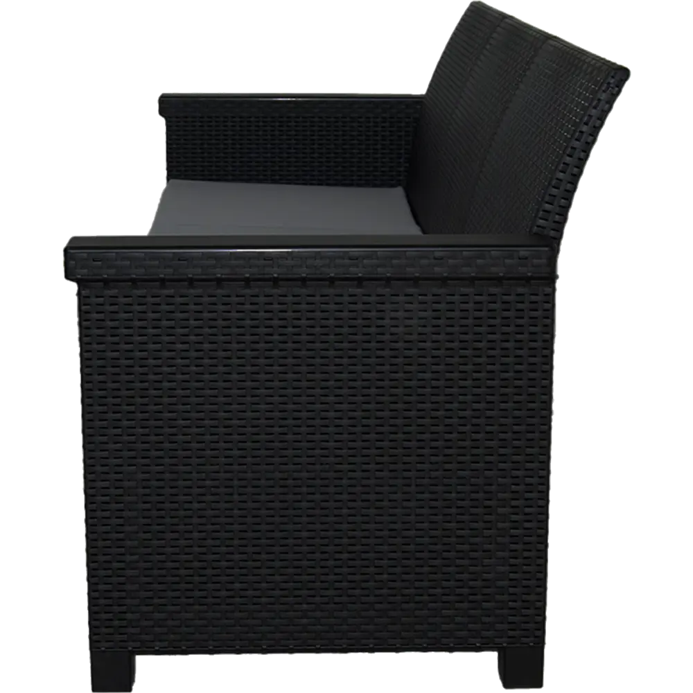 Диван садовый Basegi 69.5x189.5x79 см полипропилен темно-серый Santreyd STLM-2001555 - Вид №2