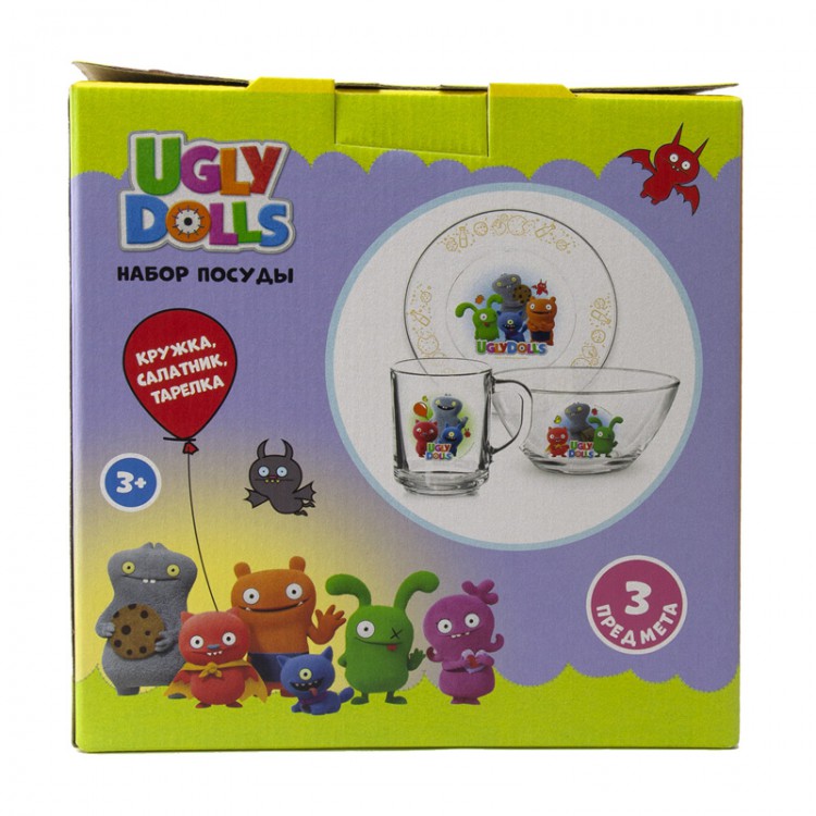 285763 Посуда стеклянная Набор посуды "Куклы" Дизайн 1 9.5 х 21 х 21 см Santreyd 