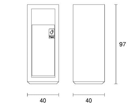 Металлические и бетонные стойки для мусора SIT Outline ARCH-00151419 - Вид №7