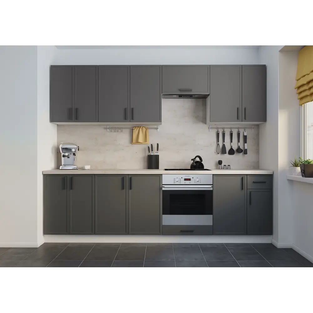 Кухонный шкаф напольный Неро Delinia 60x82.5x58 см см МДФ цвет графит STLM-2020993 - Вид №8