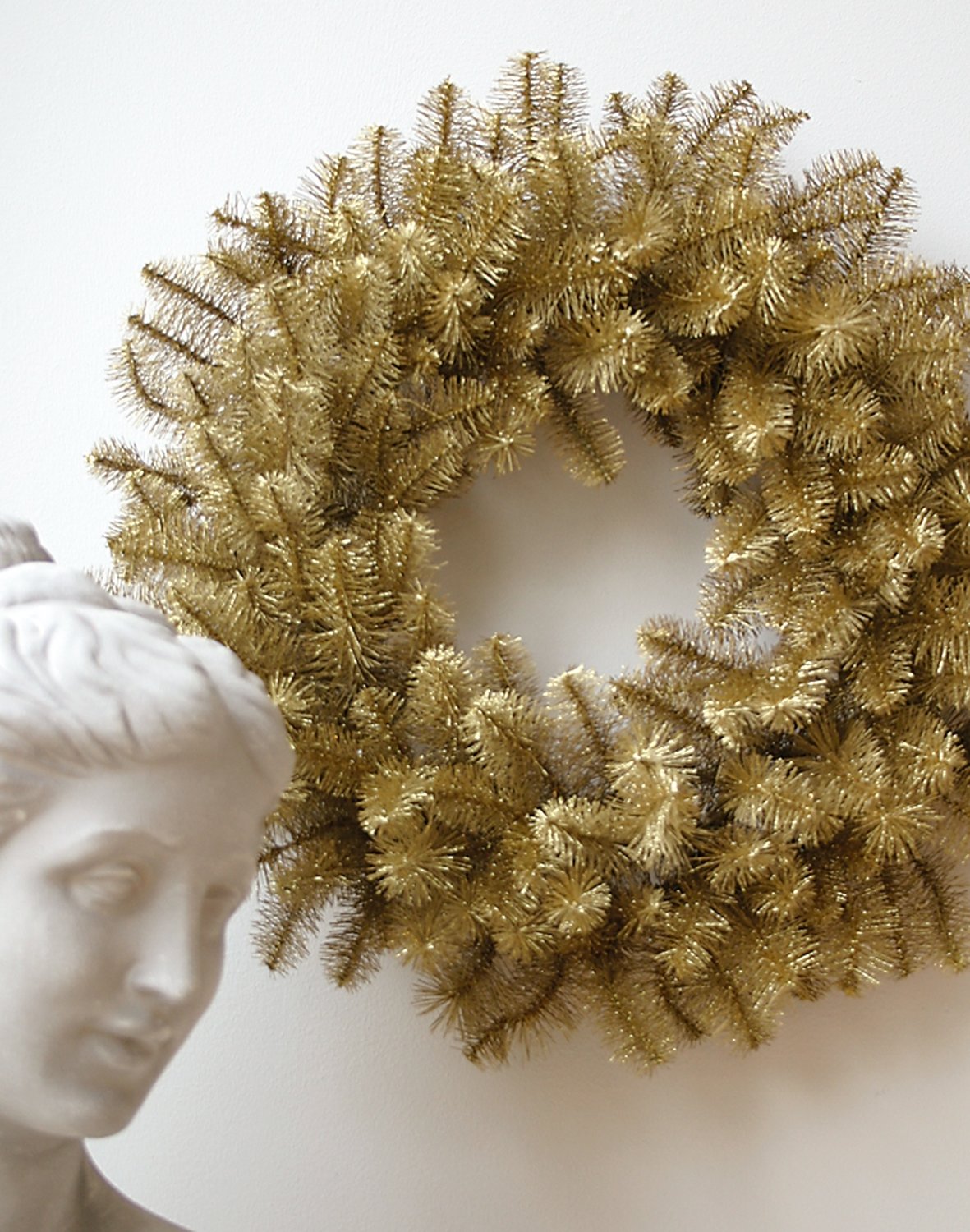 1209 331 a3 Венок из искусственной ели, Ø 80 см, золото H-andreas 