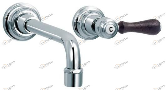 rvb Настенный смеситель для мойки на 2 отверстия 1935 wood 1936.11.48-cc