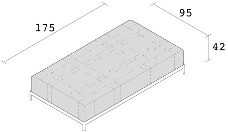 Alias Мягкая кожаная скамейка Aluzen soft P52 - Вид №2