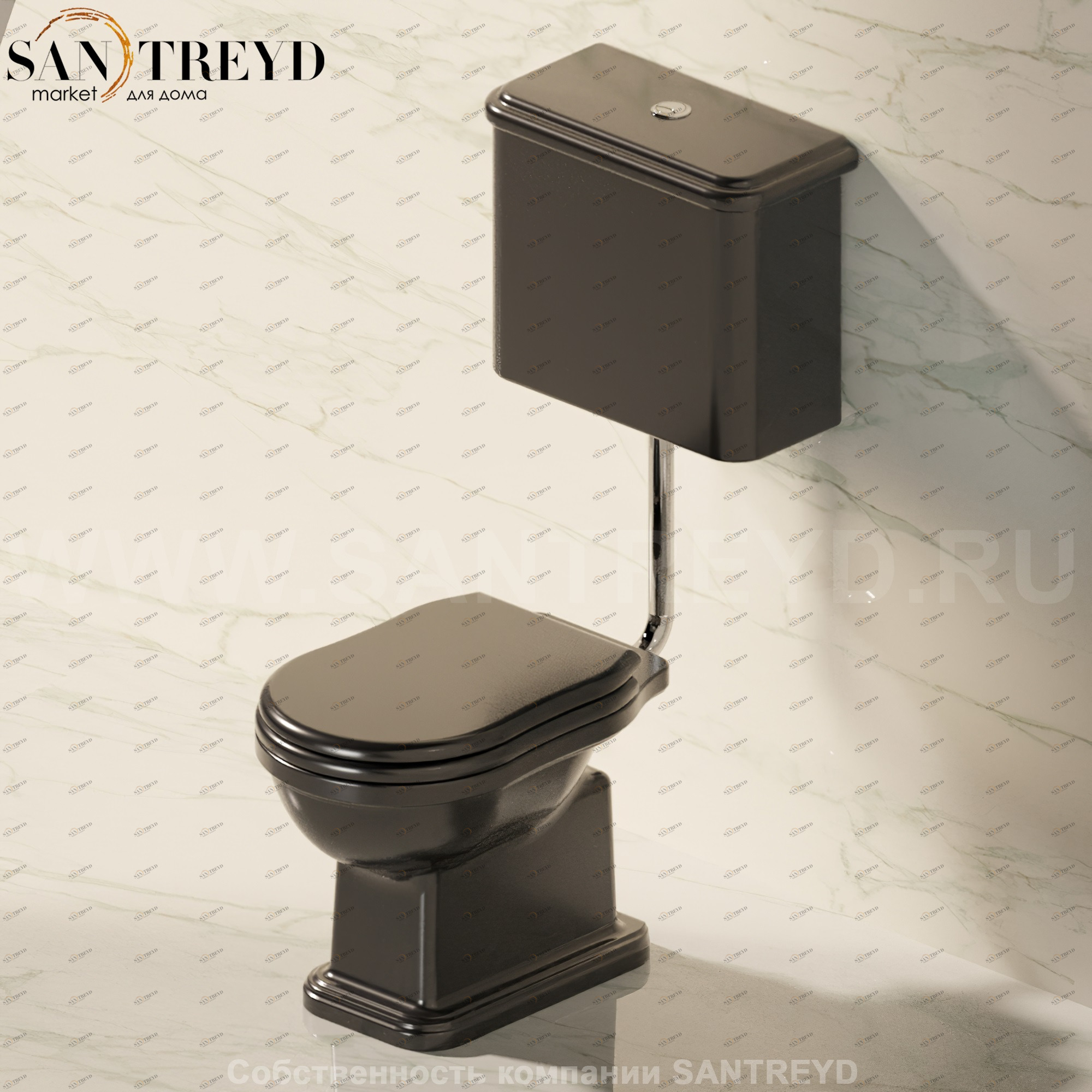 60049017 Компакт унитаз с бачком Черный Ceramica Flaminia Efi Италия