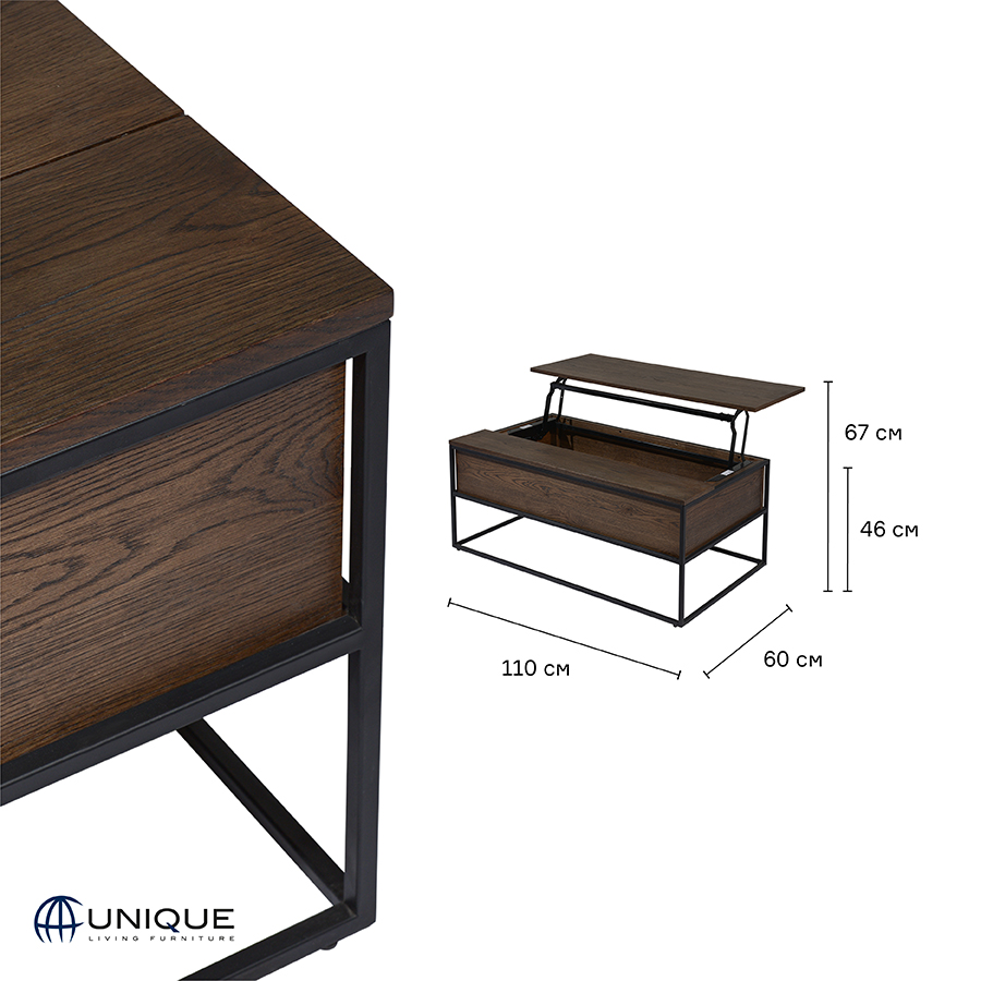 43363020 Столик кофейный , rivoli, 110х60 см Unique Furniture  - Вид №15