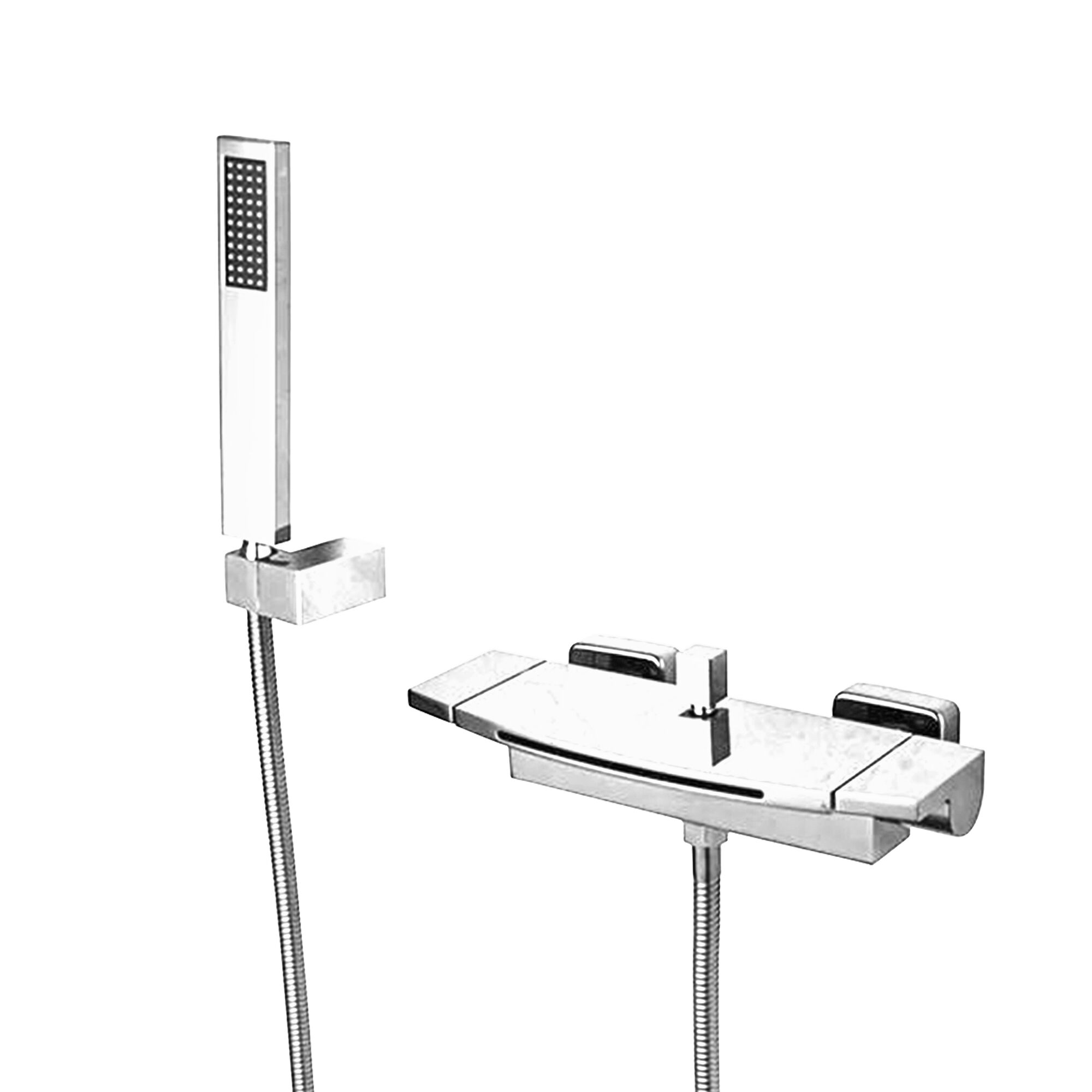 Смеситель для ванны с водопадом с 3 отверстиями и ручным душем Fontana Showers CEHEGÌN ARCH-00007128 - Вид №2