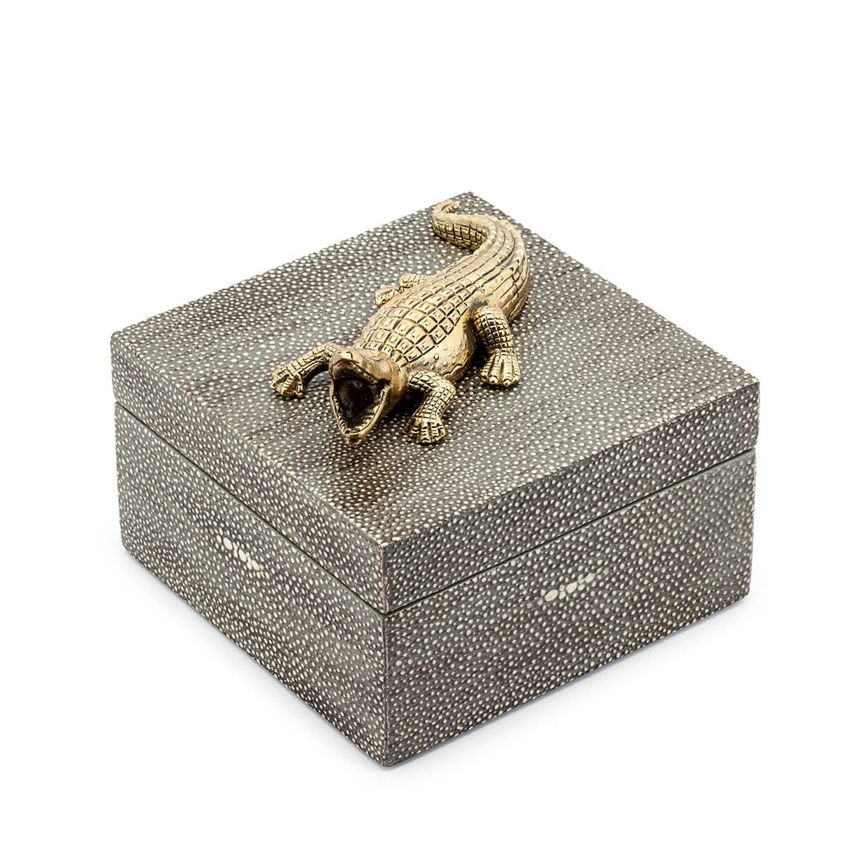 600749-45 ABHIKA КОРОБКА KRIZIA CROCO SQ BRONZE 