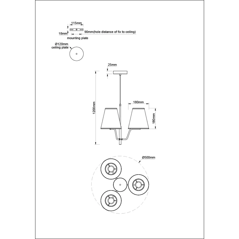 Escada Poetry — подвесная люстра в скандинавском стиле с тремя плафонами 89432470 STLM-1563611 - Вид №9
