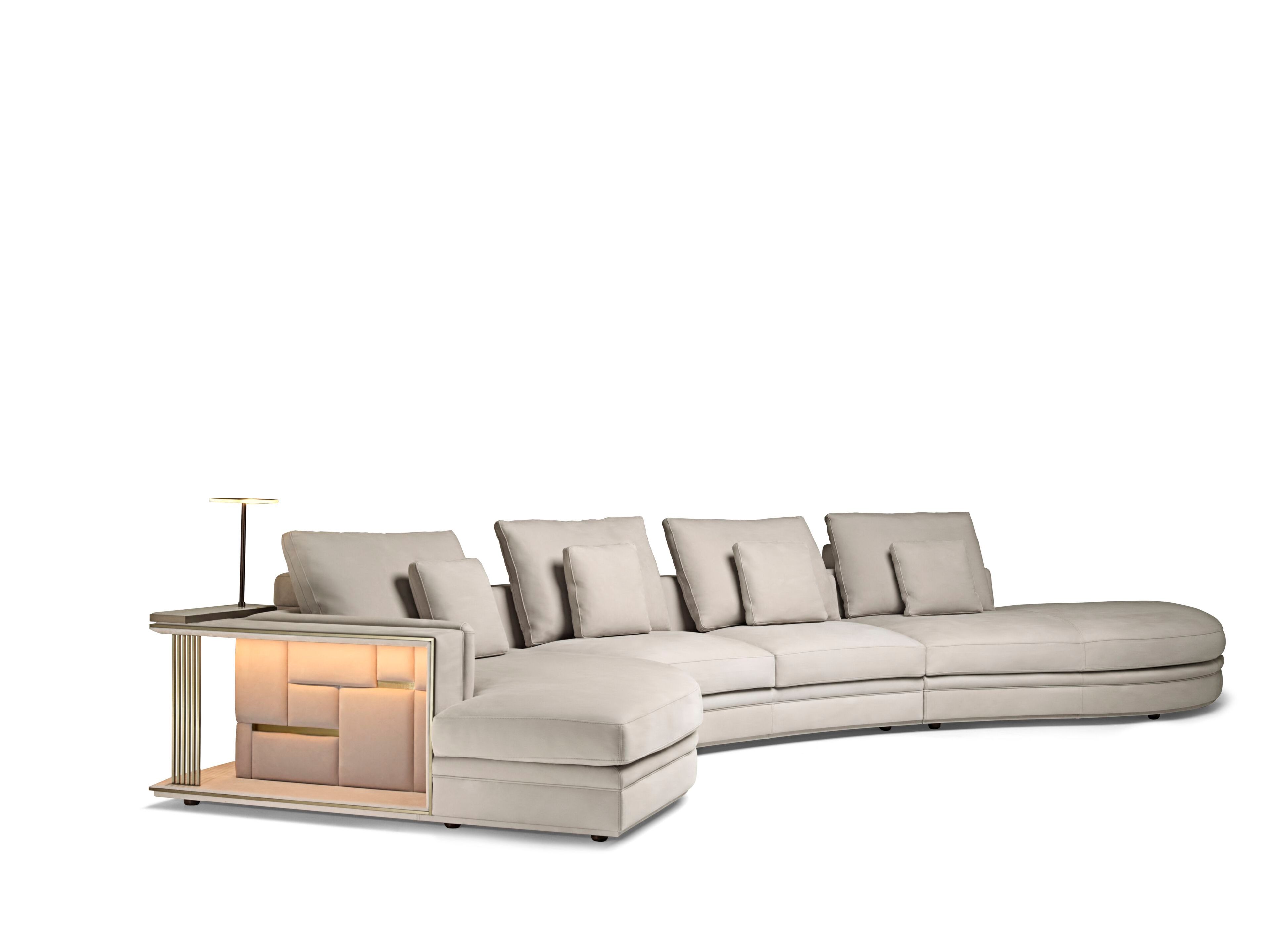 Кожаный модульный изогнутый диван Visionnaire Nomad ARCH-00108311 - Вид №3