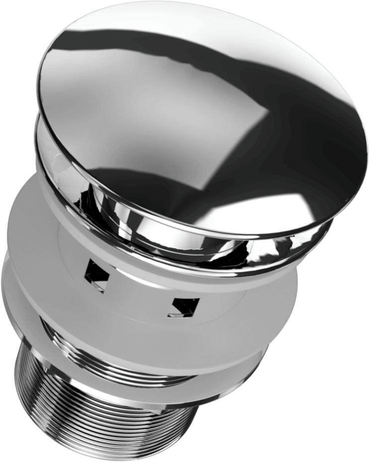 A856-B Слив для раковины «клик-клак» из нержавеющей стали без прорезей, с переливом