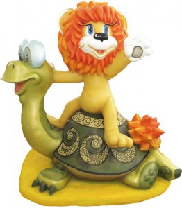 10805 ЧЕРЕПАХА и ЛЬВЕНОК, скульптура из бетона LAB.Space  - Вид №1