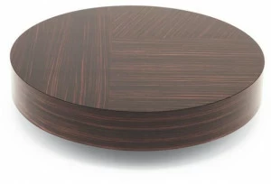 MisuraEmme Низкий круглый журнальный столик из черного дерева Misuraemme