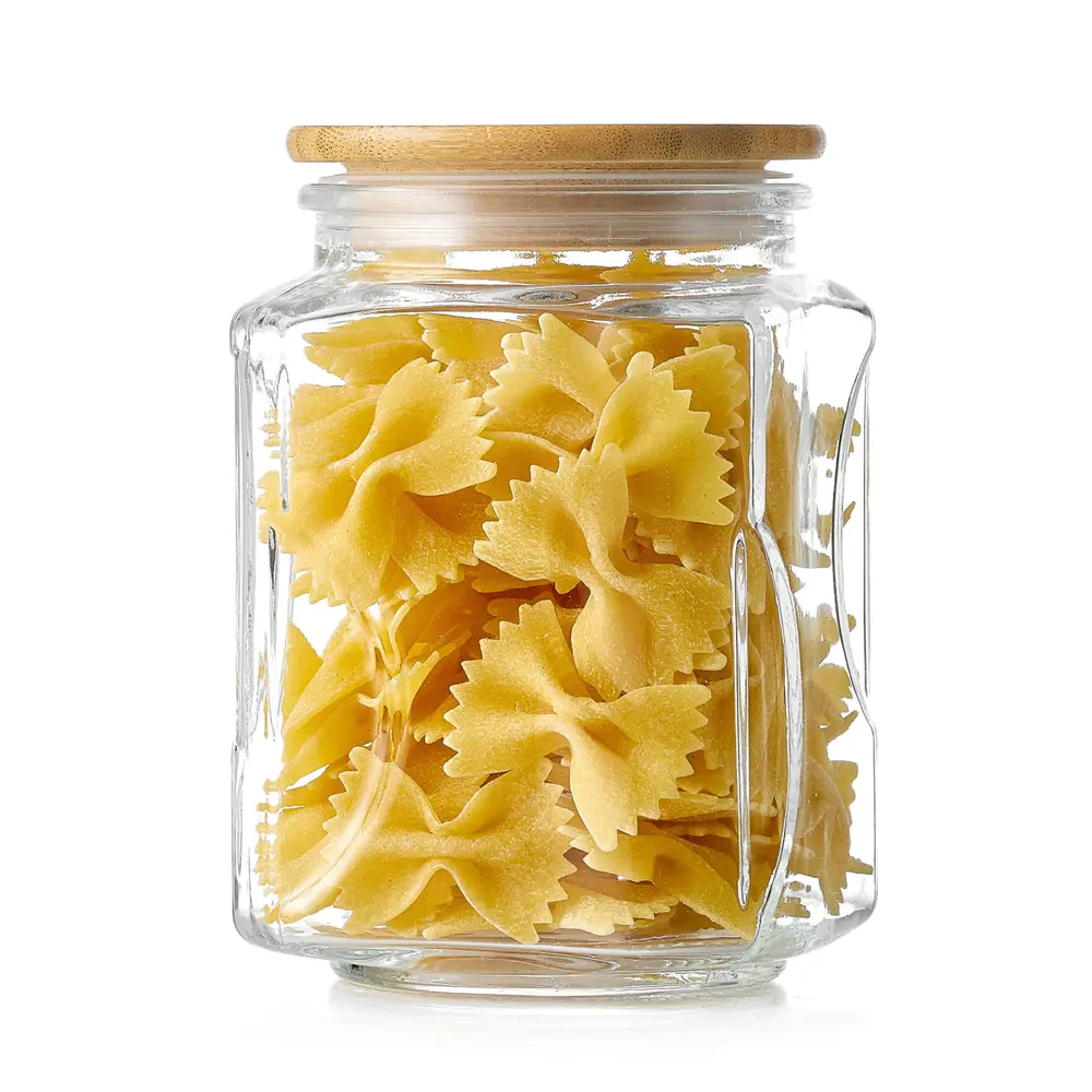 Банка для сыпучих продуктов Esprado Bambu 0.75 л стекло прозрачный STLM-2020424 - Вид №1