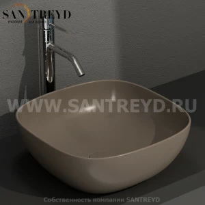 B6Q43CS Накладная раковина на столешницу  квадратная Ceramica Globo T-EDGE