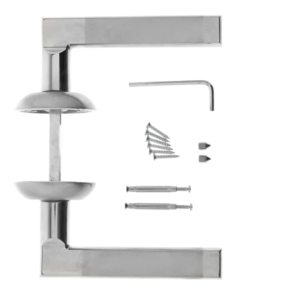 Ручки дверные на розетке Inspire ZC-12-D1/H1, ЦАМ, цвет матовый никель STLM-2192704 - Вид №1