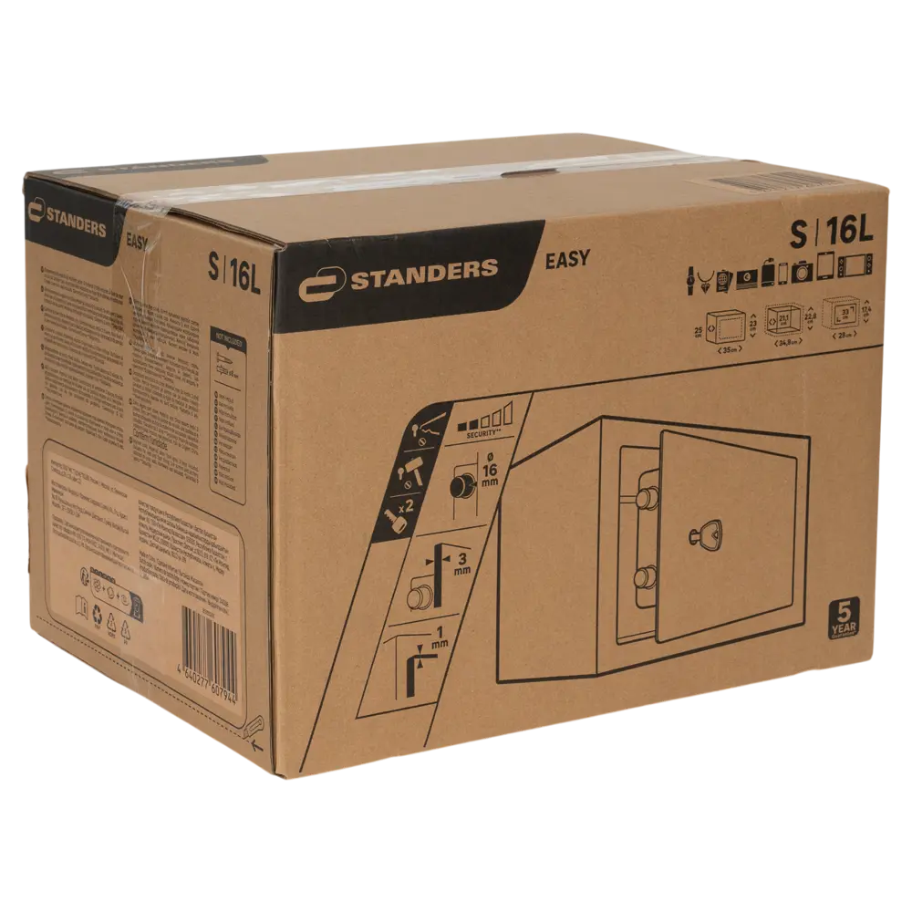 Сейф встраиваемый Standers ключевой замок 15 л 89418318 STLM-2192125  - Вид №6