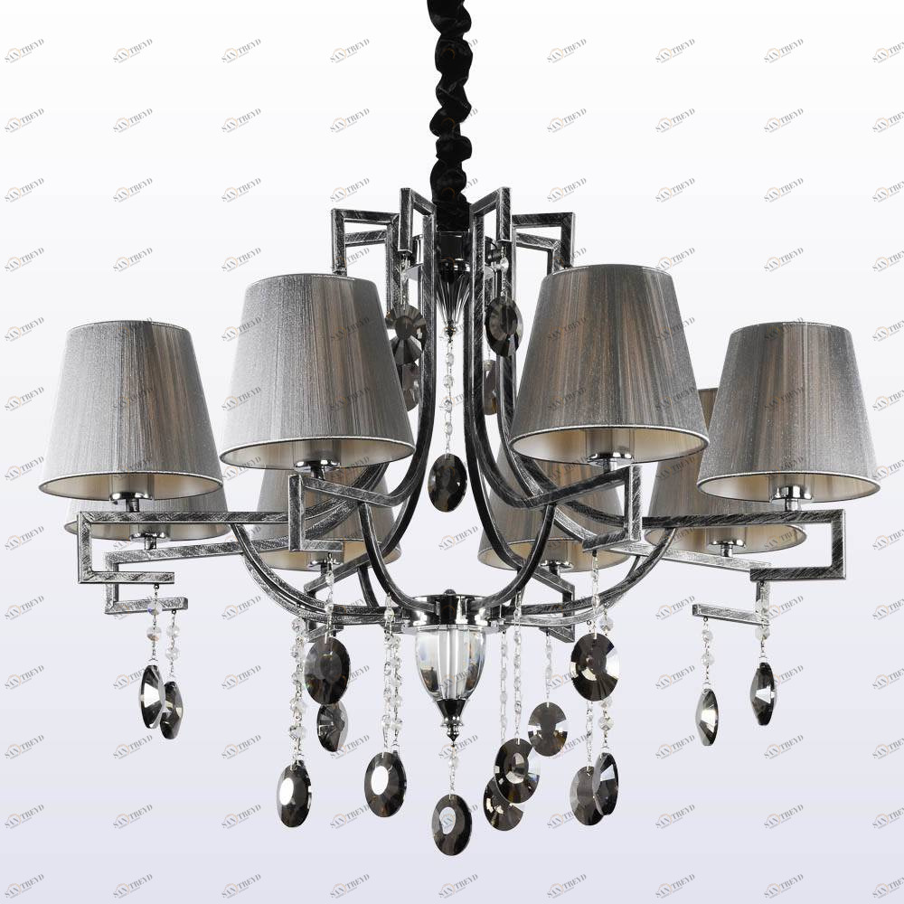 Подвесная люстра Crystal Lux Best SP8 CRYSTAL LUX ДИЗАЙНЕРСКИЕ, BEST 056880 Серебро 