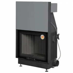 Каминная топка Экокамин Вега 800B принт с черным шамотом