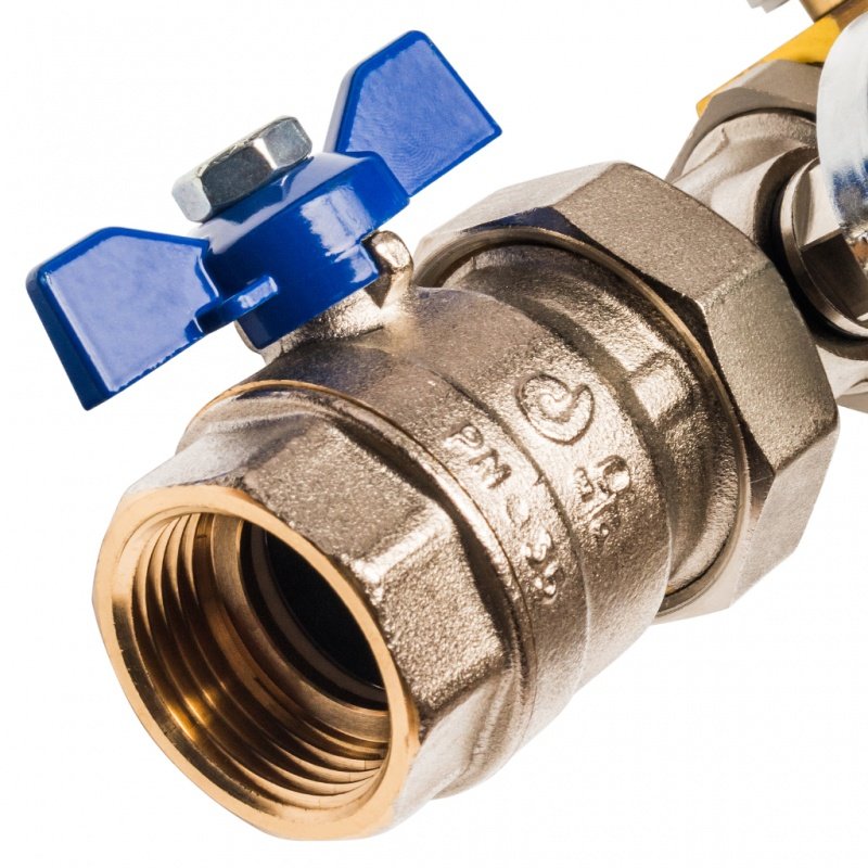 Распределительный коллектор из латуни STOUT 1" х 3/4" х 10 выходов без расходомеров SMB0468000010 - Вид №1