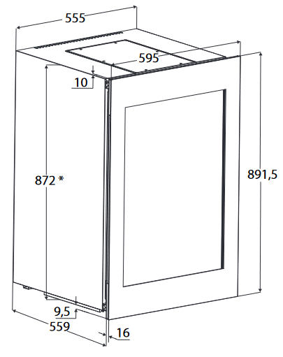 9068935 Винный шкаф CASO WineDeluxe WD 41 черный STDN-0098678 - Вид №4