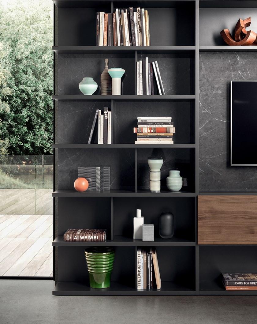 PIANCA Модульный книжный шкаф из дерева с торцом без бортика Spazioteca sun-id-1490928 - Вид №3