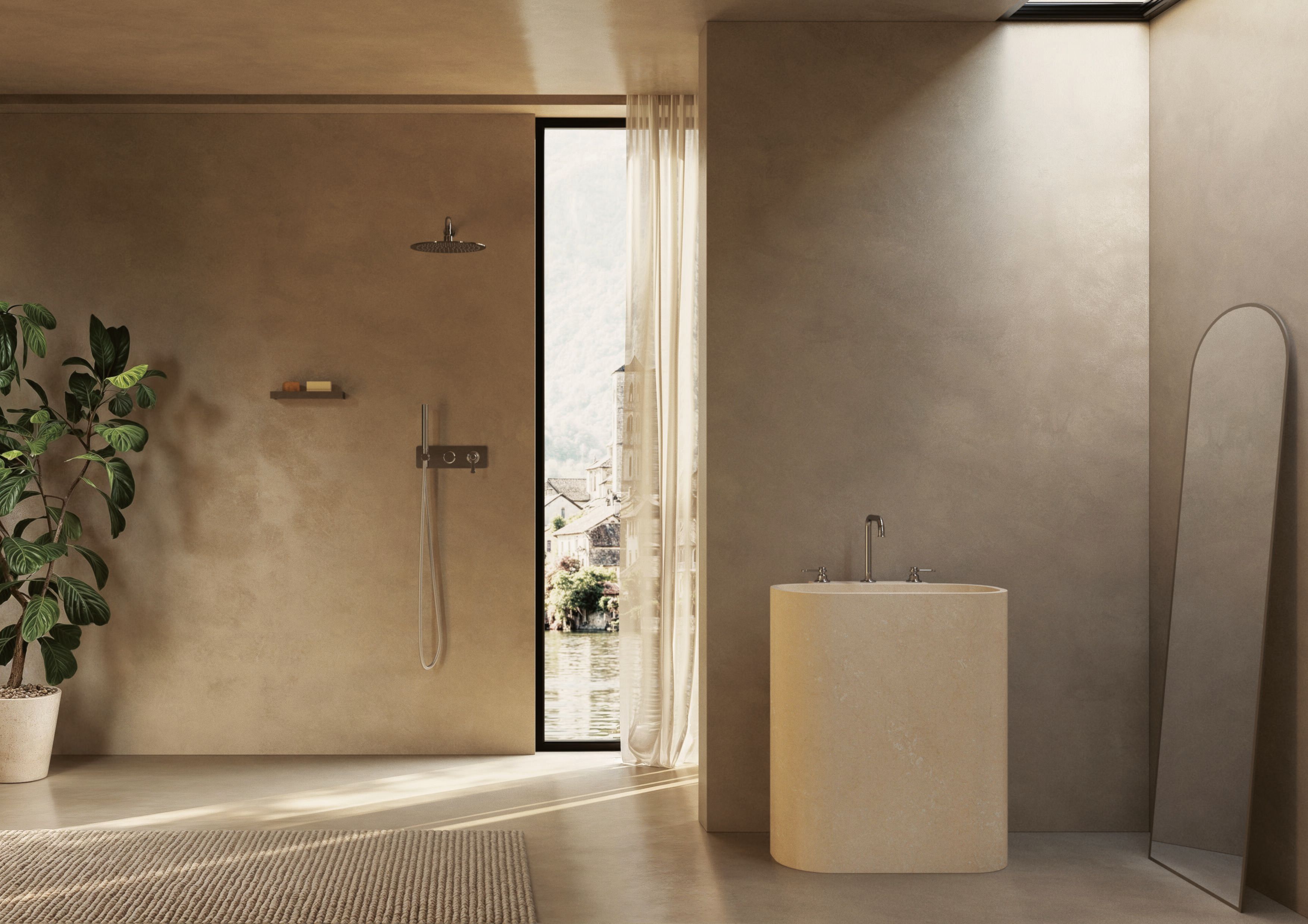 Смеситель для раковины с 3 отверстиями CRISTINA Rubinetterie Маяк ARCH-00015433 - Вид №2