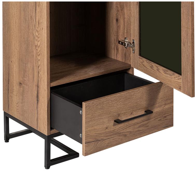 2514 Шкаф витрина Loft Дуб Табак R-HOME 40092925H_Табак - Вид №4