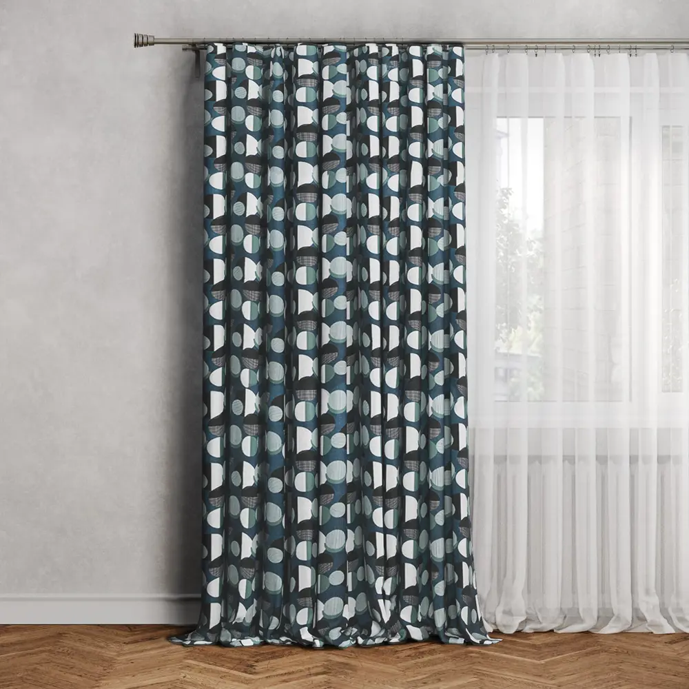 Altali Капелла - элегантная штора на ленте синего цвета 160x270 см 89287883