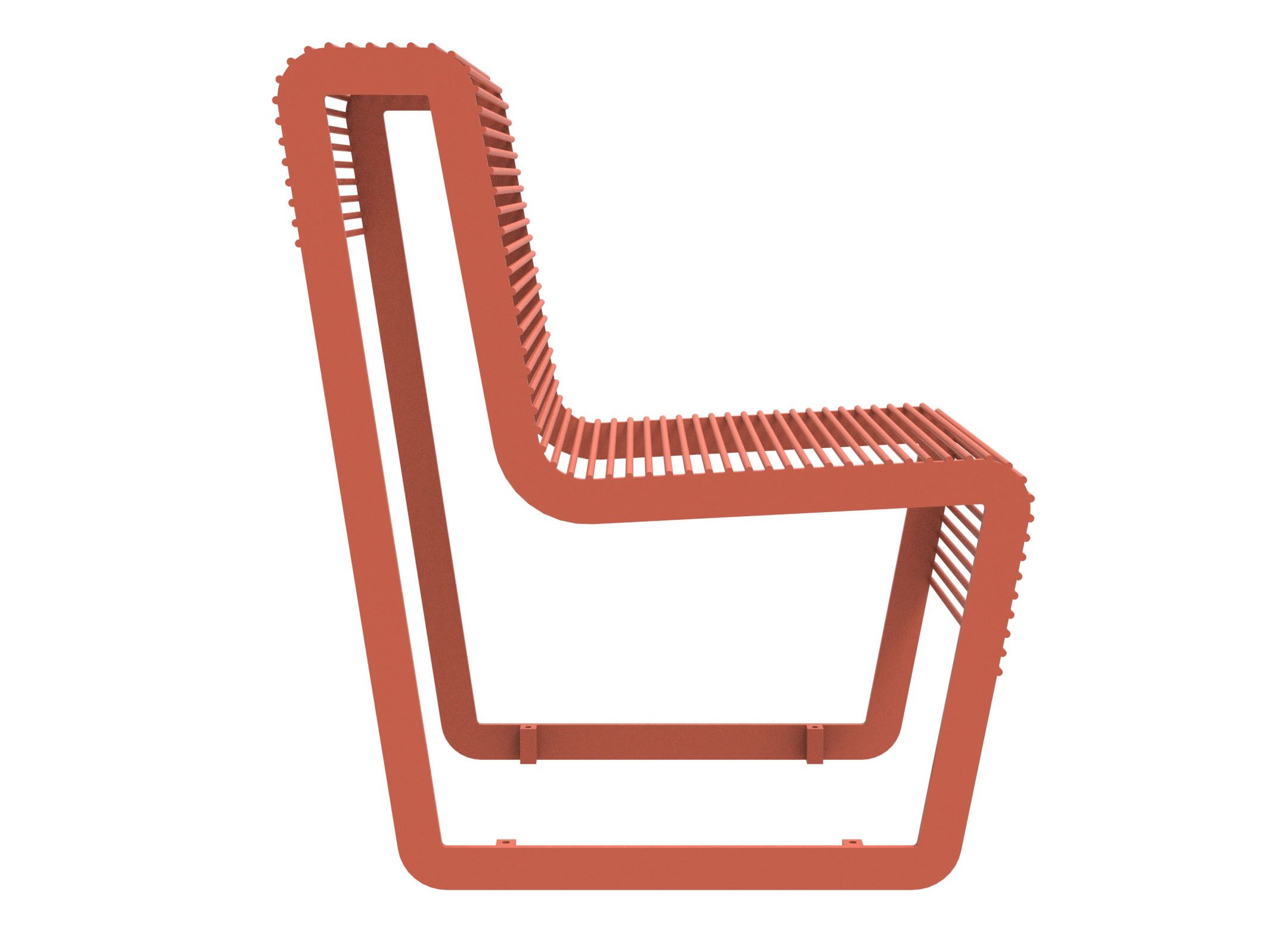 Оцинкованная стальная скамья со спинкой Lazzari Light ARCH-00005945