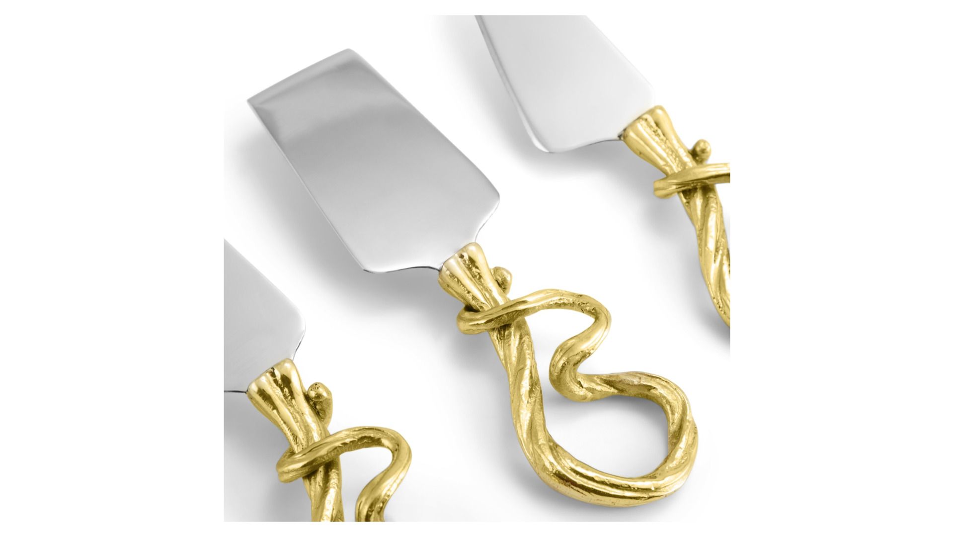 10663714 Michael Aram Набор ножей для сыра Michael Aram Виноградная лоза 16см, сталь нержавеющая, 3шт Сталь нержавеющая  - Вид №2