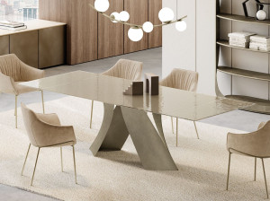 Прямоугольный Хрустальный выдвижной стол