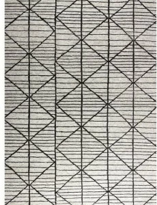 De Dimora Прямоугольный шерстяной коврик с геометрическими мотивами Timeless