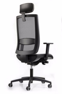 Сетчатое вращающееся офисное кресло с подголовником