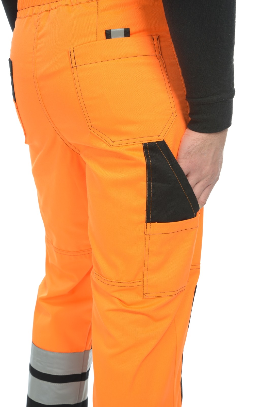 61869 Костюм "Профессионал-2" с СВП оранжево-черный  Летняя спецодежда  размер 60-62/170-176  - Вид №11